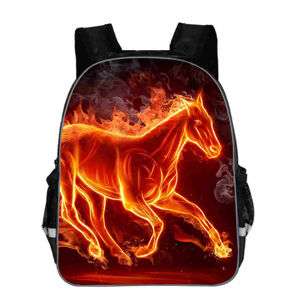 Cartoon Horse Head School Backpack