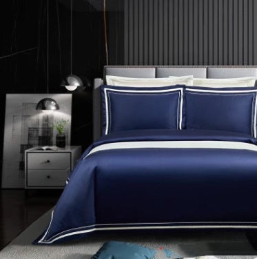 Four-piece Cotton Solid Color Quilt Cover