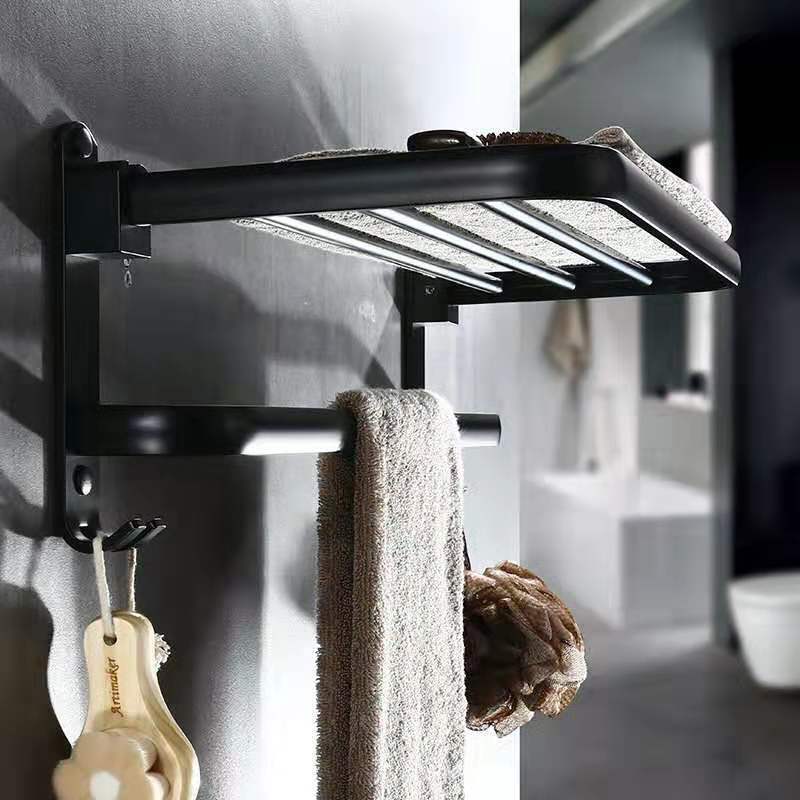 Perforated Space Aluminum Folding Bathroom Shelf
