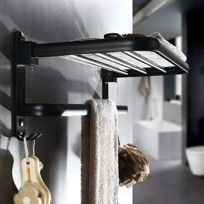 Perforated Space Aluminum Folding Bathroom Shelf