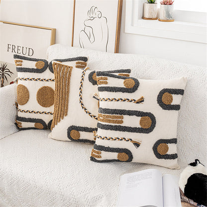 Ethnic Hand-Tufted Velvet Pillow Cover
