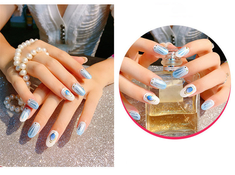 Shell 3D Bronzing Nail Stickers (20 Double Row)