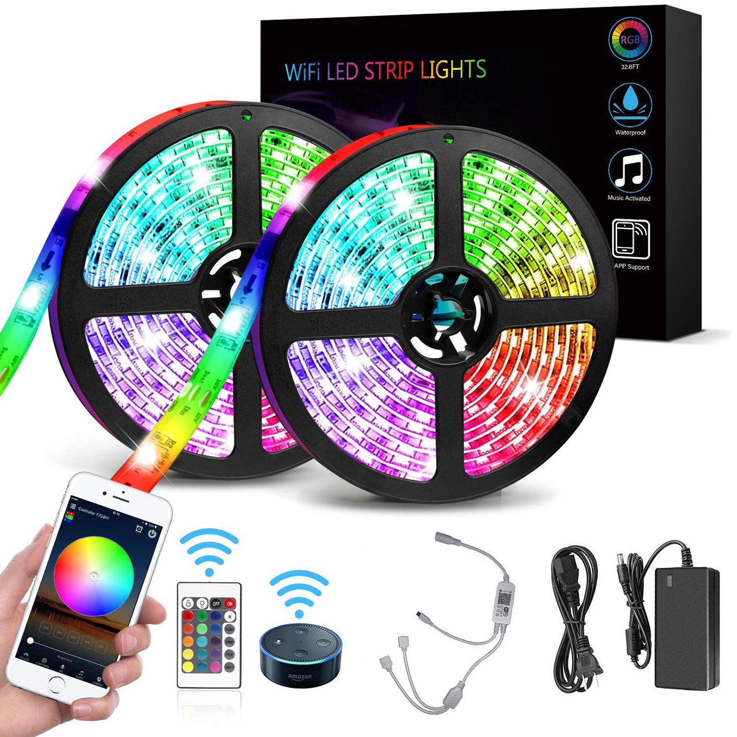 LED Light, 5050 RGB Waterproof, Voice Control