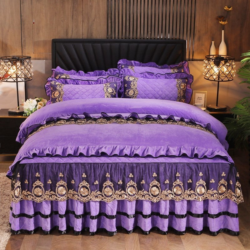 Lace Bedskirt Mattress Cover Home Textiles