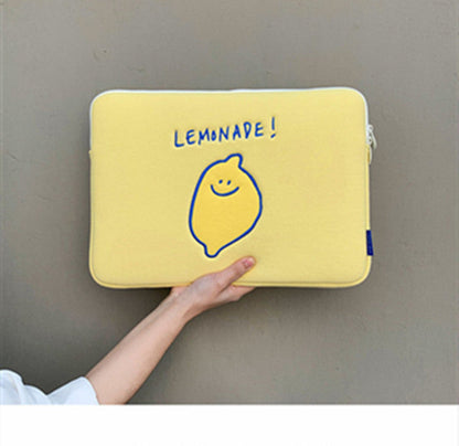 Embroidered Lemon Tablet & Laptop Bag