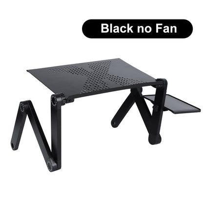 "Folding Adjustable Bed Study Desk - Aluminum Alloy Notebook Computer Stand