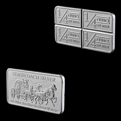 Northwest Region Territorial Mint 999 Fine Silver Stagecoach Divisible Bar