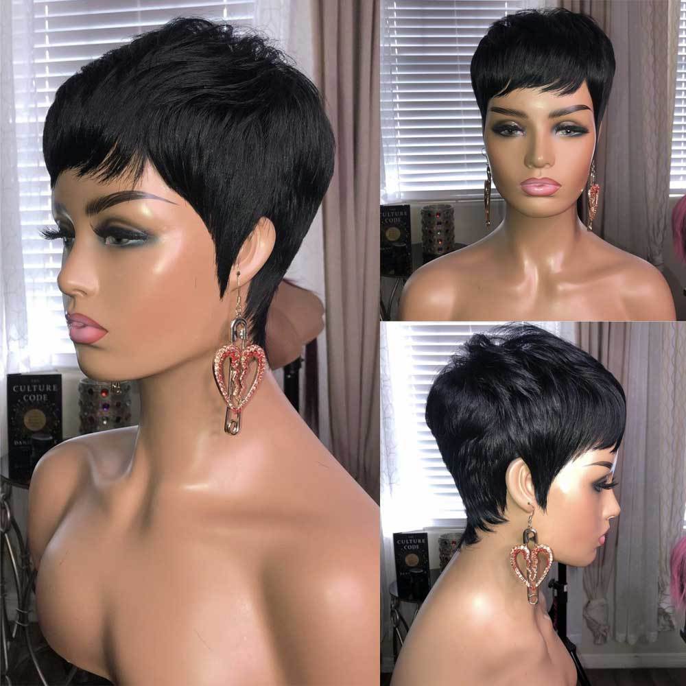 Golden Synthetic Short Straight Hair Wig