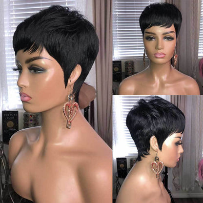 Golden Synthetic Short Straight Hair Wig