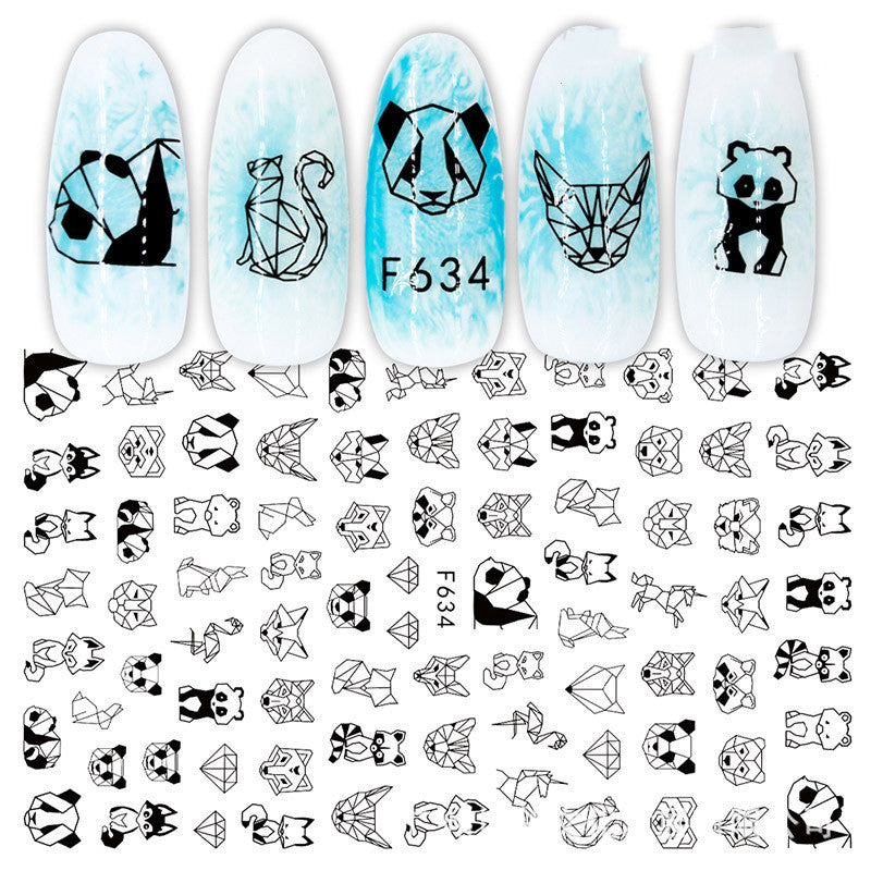 Black and White Rose Nail Decals