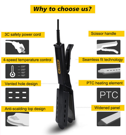 Non-Injury Steam Hair Straightener Splint