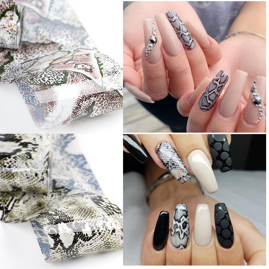 Nail Art Sticker Snake Skin Animal Grain Star
