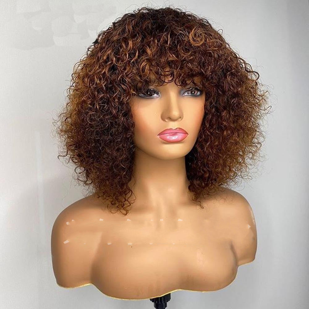 Women's Black African Short Curly Hair Wig