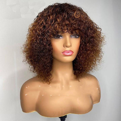 Women's Black African Short Curly Hair Wig