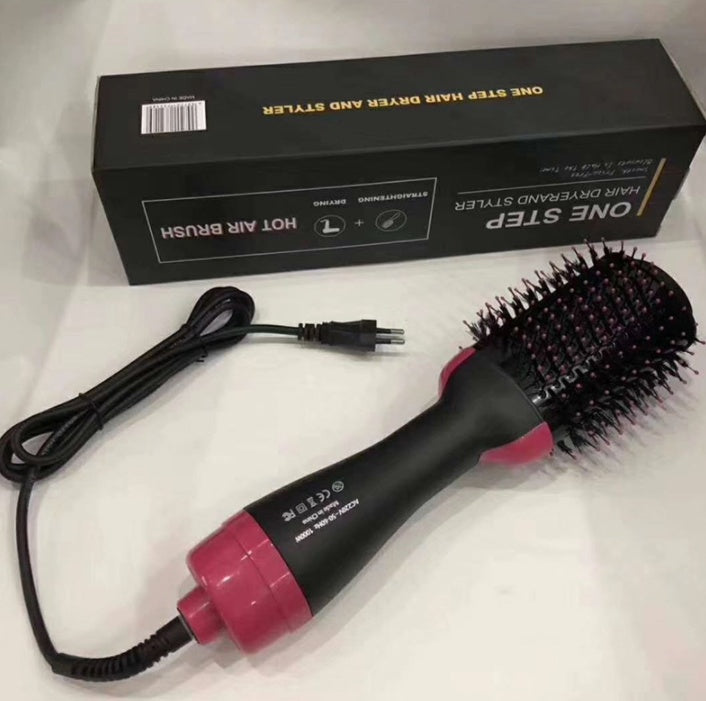 3-In-1 Hot Air Comb: Dryer, Curler, Straightener
