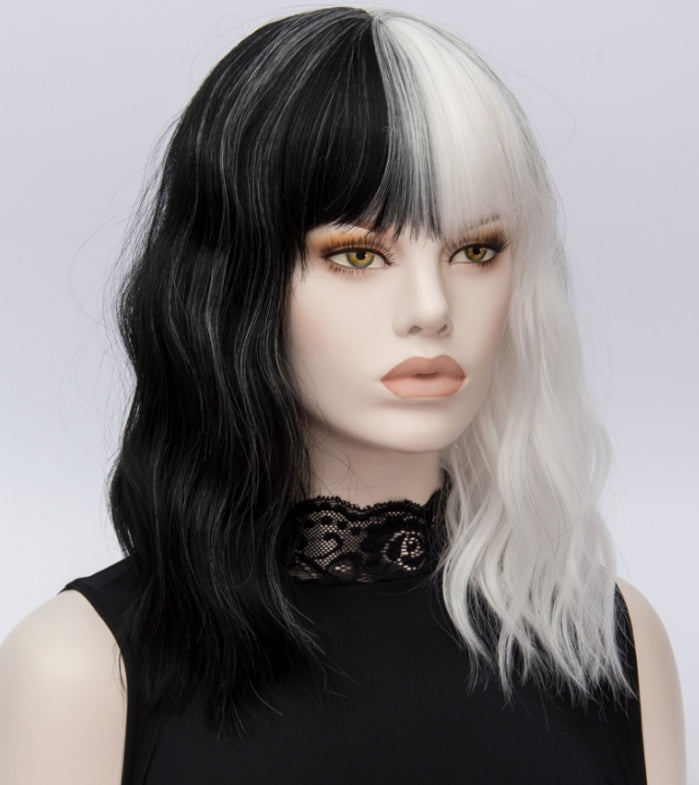 Short White Straight Synthetic Wig