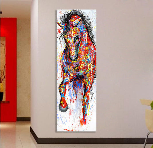 Factory Direct Supply Porch Corridor Watercolor Horse Paintings Home Decoration