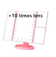 Foldable Magnifying Makeup Mirror with Lamp