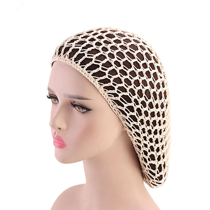 Ladies Hand Crocheted Mesh Night Cap