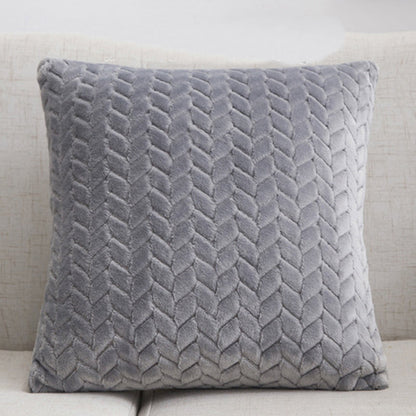 Flannel Solid Color Nordic Cushion Cover