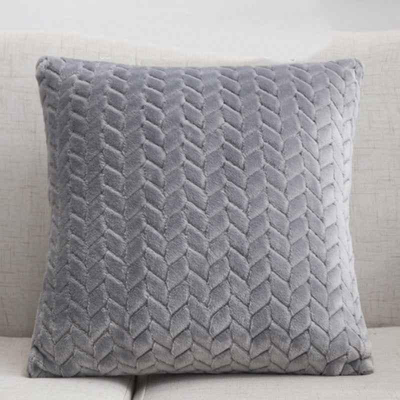 Flannel Solid Color Nordic Cushion Cover