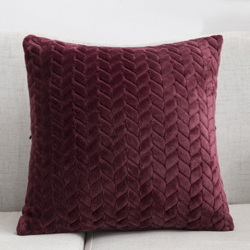 Flannel Solid Color Nordic Cushion Cover