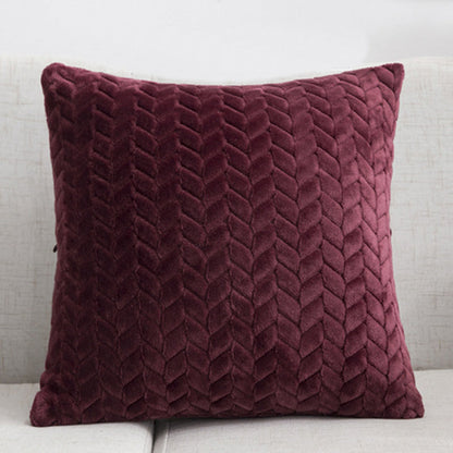 Flannel Solid Color Nordic Cushion Cover