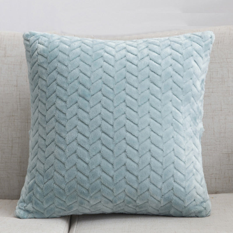 Flannel Solid Color Nordic Cushion Cover