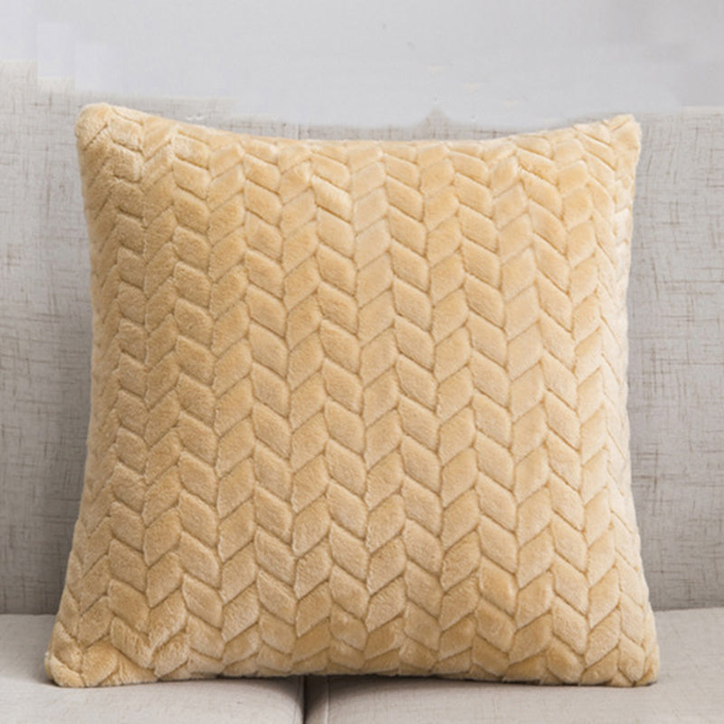 Flannel Solid Color Nordic Cushion Cover