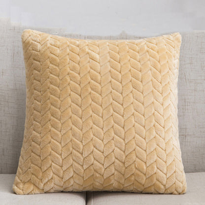 Flannel Solid Color Nordic Cushion Cover