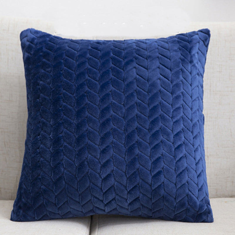 Flannel Solid Color Nordic Cushion Cover