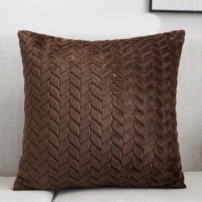 Flannel Solid Color Nordic Cushion Cover