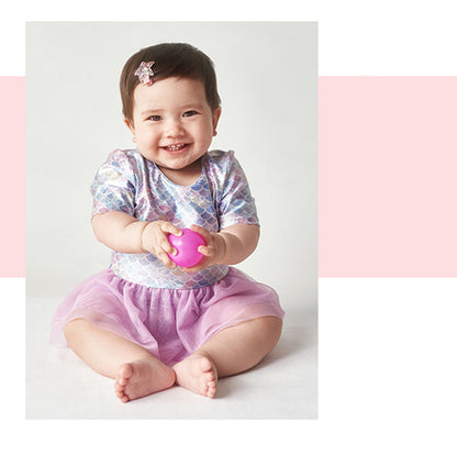 Kids' One-Piece Boxer Skirt Swimsuit