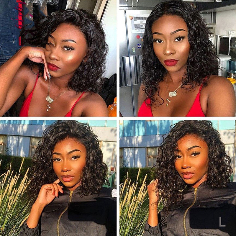 European and American Short Curly Afro Wig