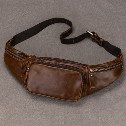 Leather Phone Messenger Bag Men's Fashion