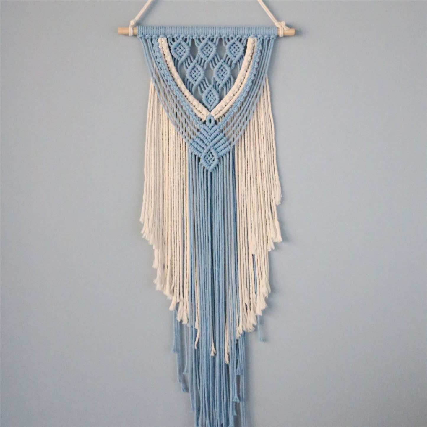 Hand-Woven Cotton Rope Tapestry, Wall Decoration