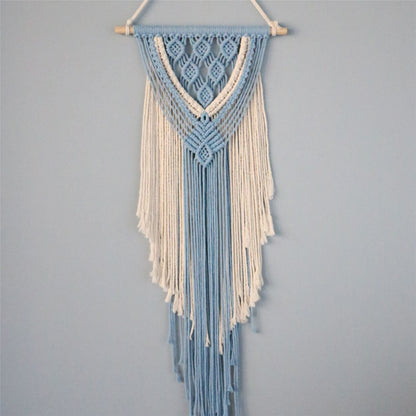 Hand-Woven Cotton Rope Tapestry, Wall Decoration