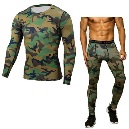 Men's Camouflage Compression Set