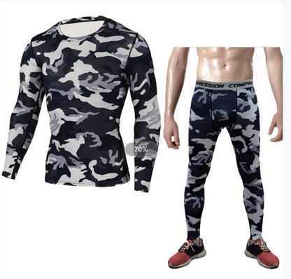 Men's Camouflage Compression Set