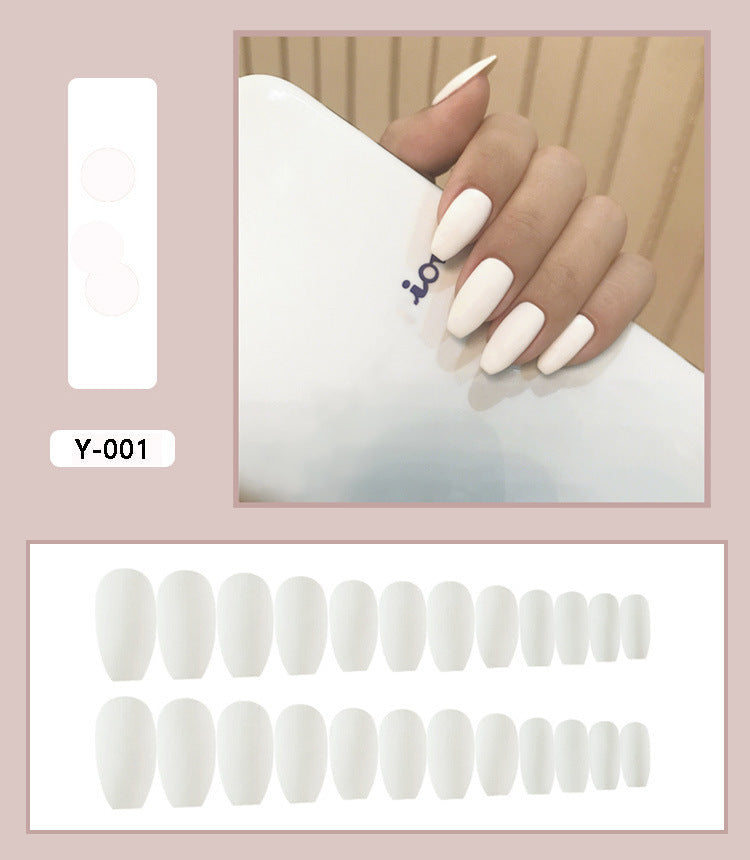 Frosted Short Ballet Fake Nails