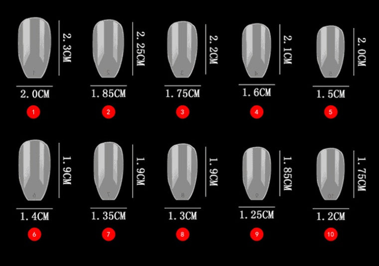Frosted Short Ballet Fake Nails