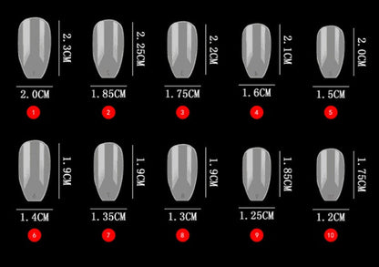 Frosted Short Ballet Fake Nails