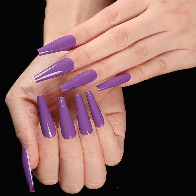 Long Coffin Fake Nails - Variety of Colors Available