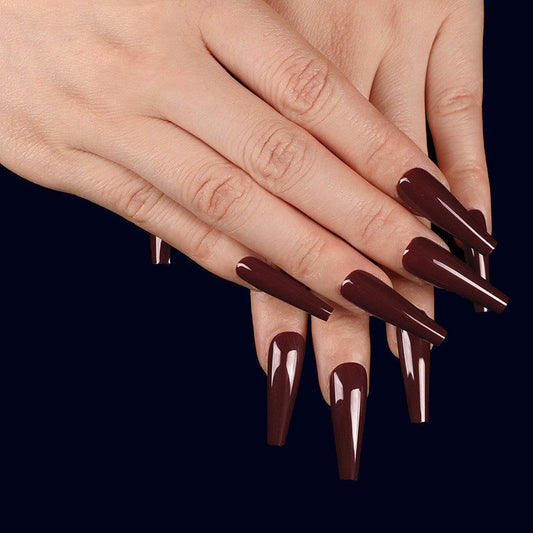 Long Coffin Fake Nails - Variety of Colors Available