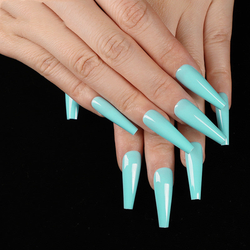 Long Coffin Fake Nails - Variety of Colors Available
