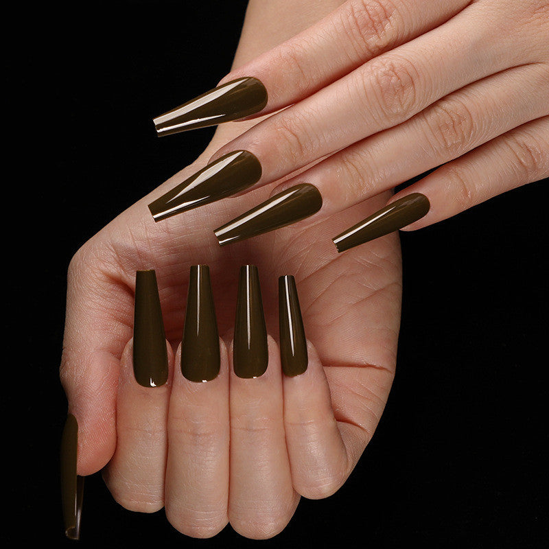 Long Coffin Fake Nails - Variety of Colors Available