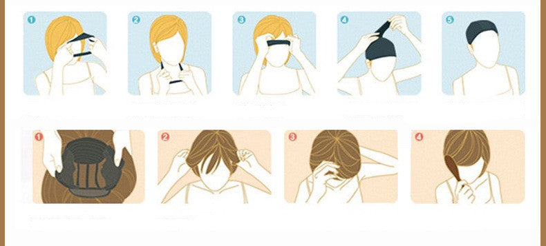 European & American Short Curly Wig Black/Brown