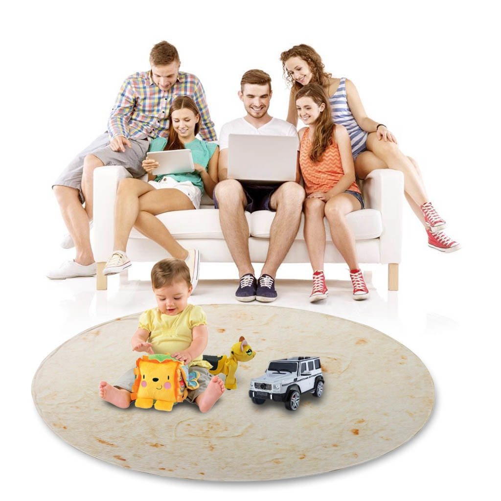 Flannel Burrito Blanket 280GSM Round Travel Throw