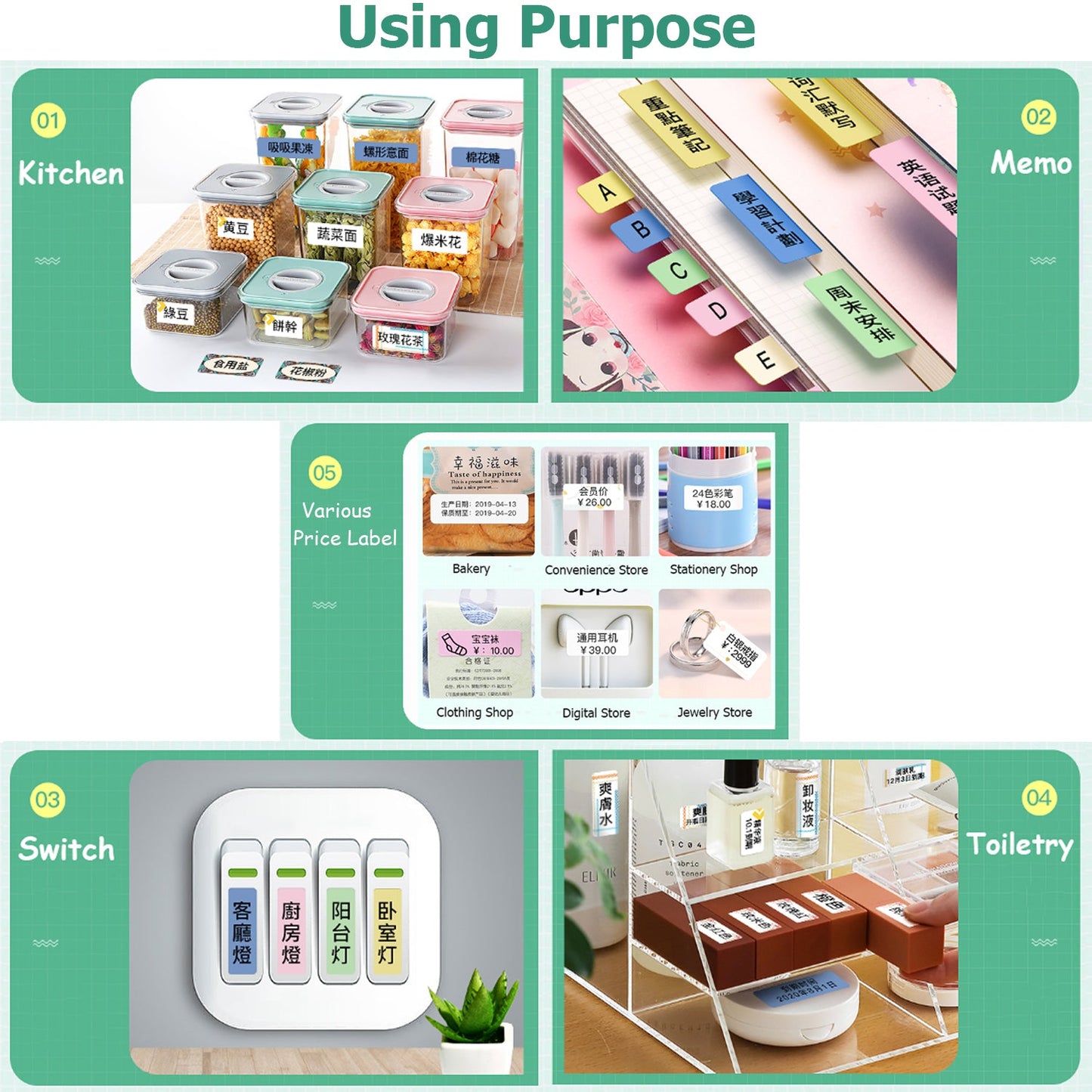 Portable Bluetooth Label Printer for Home