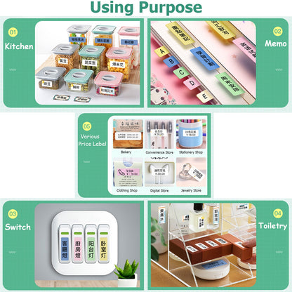 Portable Bluetooth Label Printer for Home